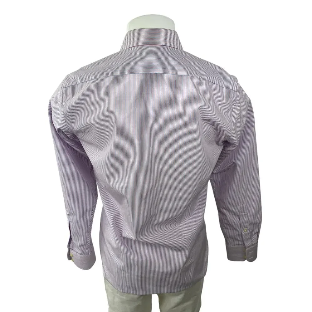 Banana Republic Men's Striped Collared Long Sleeve Slim Button Down Shirt Top S